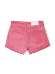 Джинсовые шорты с эффектом потертости MSGM Kids, розовый - фото 2
