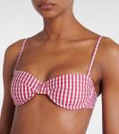 Фарра топ бикини в клетку Faithfull, Red Gingham - фото 4