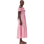 GANNI Платье-чехол SS24 женское орхидея дымчато-розовый - фото 6