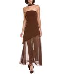 Платье макси Серафина Seraphina, коричневый - фото