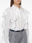 Рубашка с оборками Alberta Ferretti, белый - фото 4