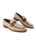 Мокасины Moc Toe Penny Slip On Gino Vitale, коричневый/бежевый - фото 2