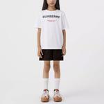 Футболка детская Burberry, белый / красный / черный - фото