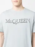 Футболка с логотипом Alexander McQueen, серый - фото 5