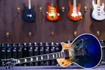 ESP E-II Eclipse синего цвета с естественным выцветанием - фото