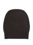 Ребристая шапка с блестками Peserico, коричневый - фото