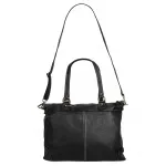 Шопер Cluty, натуральная кожа, производство Италия, черный - фото 7