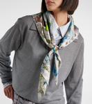 Шелковый шарф с принтом Acne Studios, White Multicolor - фото 2