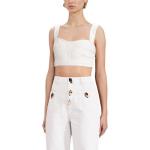 Женская майка Self-portrait, белый - фото 5