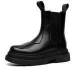 Челси ботинки мужские черные YEDANI, Черные однослойные туфли - фото 3