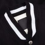Куртка Givenchy Varsity Wool & Grained Leather, Black/White - фото 3