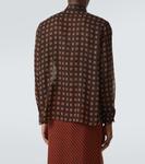 Шерстяная рубашка с принтом Saint Laurent, Ocre Noir Craie - фото 4