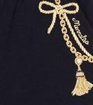 Шорты из хлопкового джерси с вышивкой Monnalisa, белый - фото 2