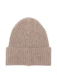 Шапка в рубчик Roberto Collina, бежевый - фото