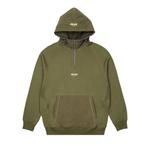 Толстовка Palace 1/4 Zip Cotton Panel, Olive - фото