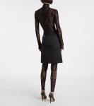 Цветочное кружевное боди Norma Kamali, черный - фото 3