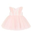 Детское плиссированное платье из тюля Monnalisa, Rosa Antico - фото 2