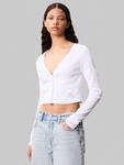 Вязаный кардиган Calvin Klein Jeans, белый - фото 3