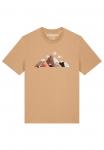 Футболка с принтом MOUNTAINS MOON watapparel, бежевый - фото 4