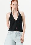 Топ BARE CLEAN FRONT HALTER VEST Abercrombie & Fitch, черный - фото 4