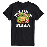 Футболка с рисунком Big & Tall TMNT First Pizza License, черный - фото