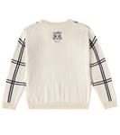 Клетчатый шерстяной и хлопковый свитер Erwin Bonpoint, Ec Ecru - фото 4