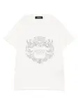 Футболка с кристаллами Versace Kids, белый - фото