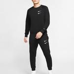 Толстовка Nike Tee Black Embroidered Round Neck Pullover, черный - фото 3