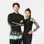 Женская футболка Surf Top с длинным рукавом и УФ-защитой 500 БЕЛЫЙ/ПРИНТ Olaian - фото 22