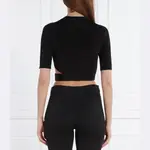 Укороченный атласный свитер Hugo, черный - фото 3