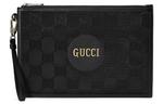 GUCCI Кожаный клатч Off The Grid унисекс черный - фото
