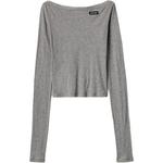 Лонгслив с логотипом MIU MIU, серый - фото