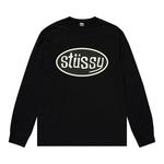 Футболка с длинными рукавами Stussy Pitstop, черная - фото