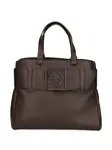 Сумка-тоут с пряжкой Armani Exchange, коричневый - фото