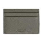 Кожаный визитник Cow Leather Card Holder мужской Medium Gray MONTBLANC - фото 3