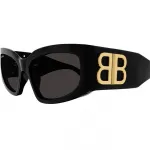 Balenciaga Кошачий глаз солнцезащитные очки Frame, Black - фото 4