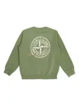 Толстовка с логотипом Stone Island Junior, зеленый - фото 2