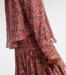 Блузка из крепа Neolin с принтом Marant Etoile, Rust - фото 5