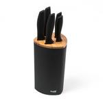 Набор кухонных ножей Husla из 5 шт. в блоке 31258, черный - фото