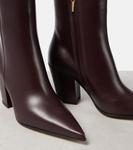 Ботильоны из кожи Keinna Gianvito Rossi, бордовый - фото 5