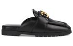 Женские мюли Horsebit 'Black' Women's GUCCI - фото