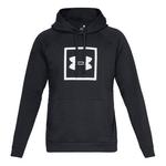 Толстовка men's rival fleece logo black Under Armour, черный - фото