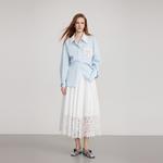 ELLE Рубашка Women's Blue Lapel Moderate - фото 4