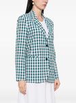 Пиджак в клетку гингем Forte Forte, синий - фото 3