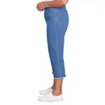 Укороченные джинсовые брюки с бахромой Petite Alfred Dunner, белый - фото 4