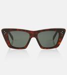 Солнцезащитные очки «кошачий глаз» Celine, черный - фото