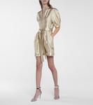 Комбинезон Elisa из крепа с эффектом металлик Stella McCartney, Lingot - фото 2