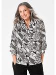 Блуза GOLDNER, цвет schwarz/cremeweiß/gemustert - фото