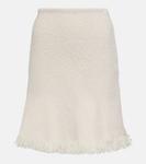 Мини-юбка букле с бахромой Chloé, белый - фото