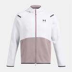Толстовка с капюшоном Unstoppable из флиса Under Armour белого и тетрасерого цветов - фото